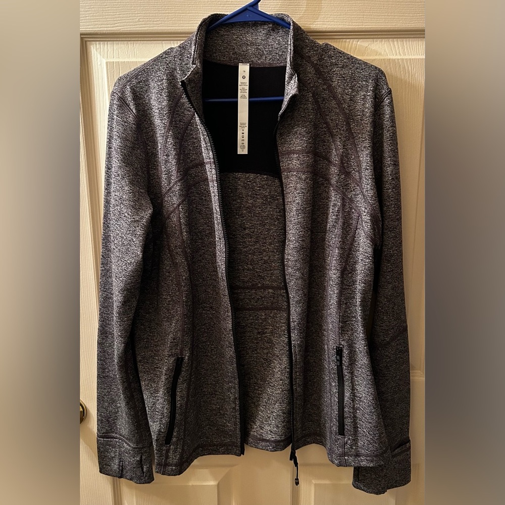 Lululemon Define Jacket Luon Heathered Black size 18 NWT